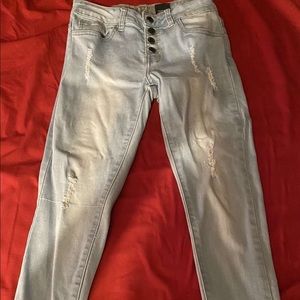 lightly dyed skinny jeans